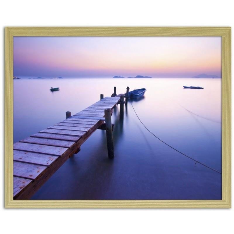Glezna bēšā rāmī - Sunrise along the coast Home Trends DECO