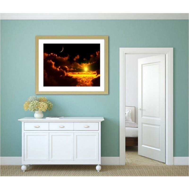 Glezna bēšā rāmī - Sunset in the clouds Home Trends DECO