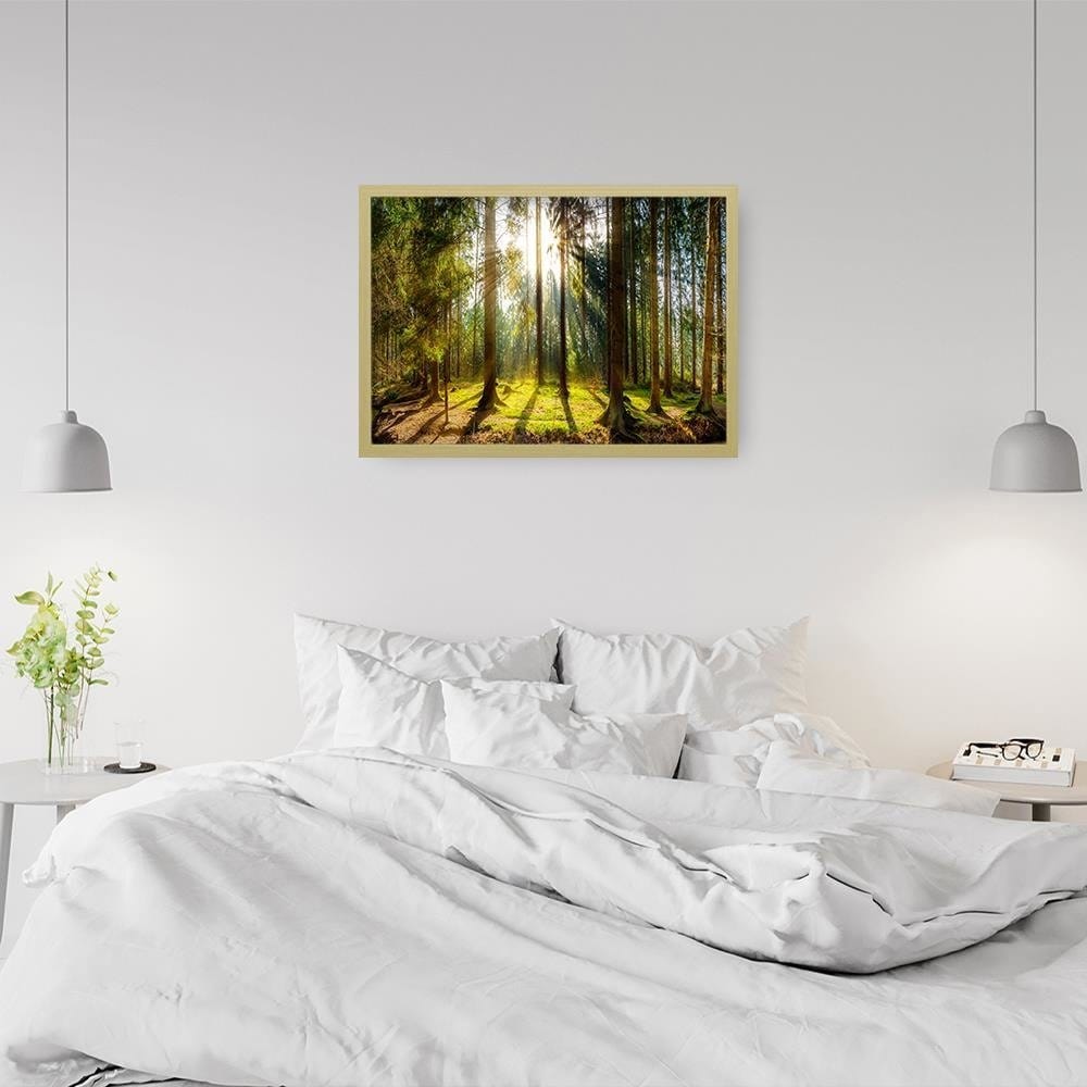 Glezna bēšā rāmī - Sunshine Behind The Trees Home Trends DECO