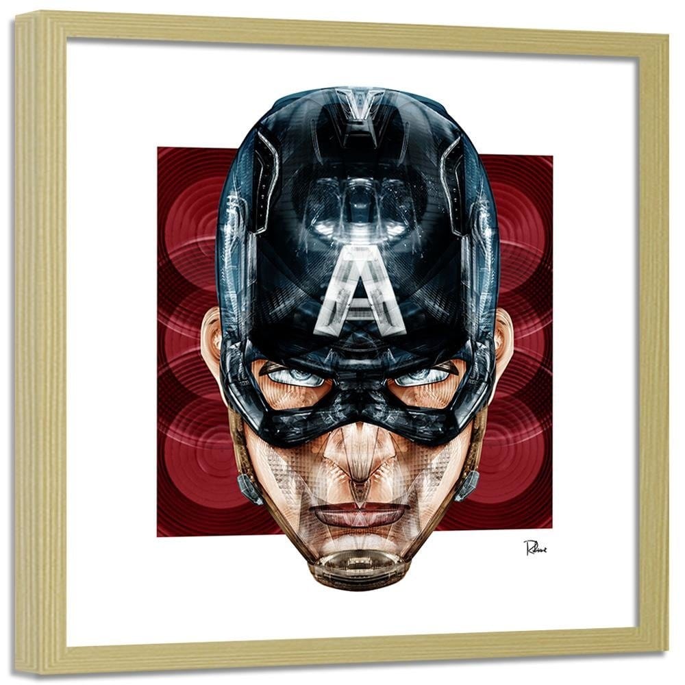 Glezna bēšā rāmī - Superhero America Home Trends DECO