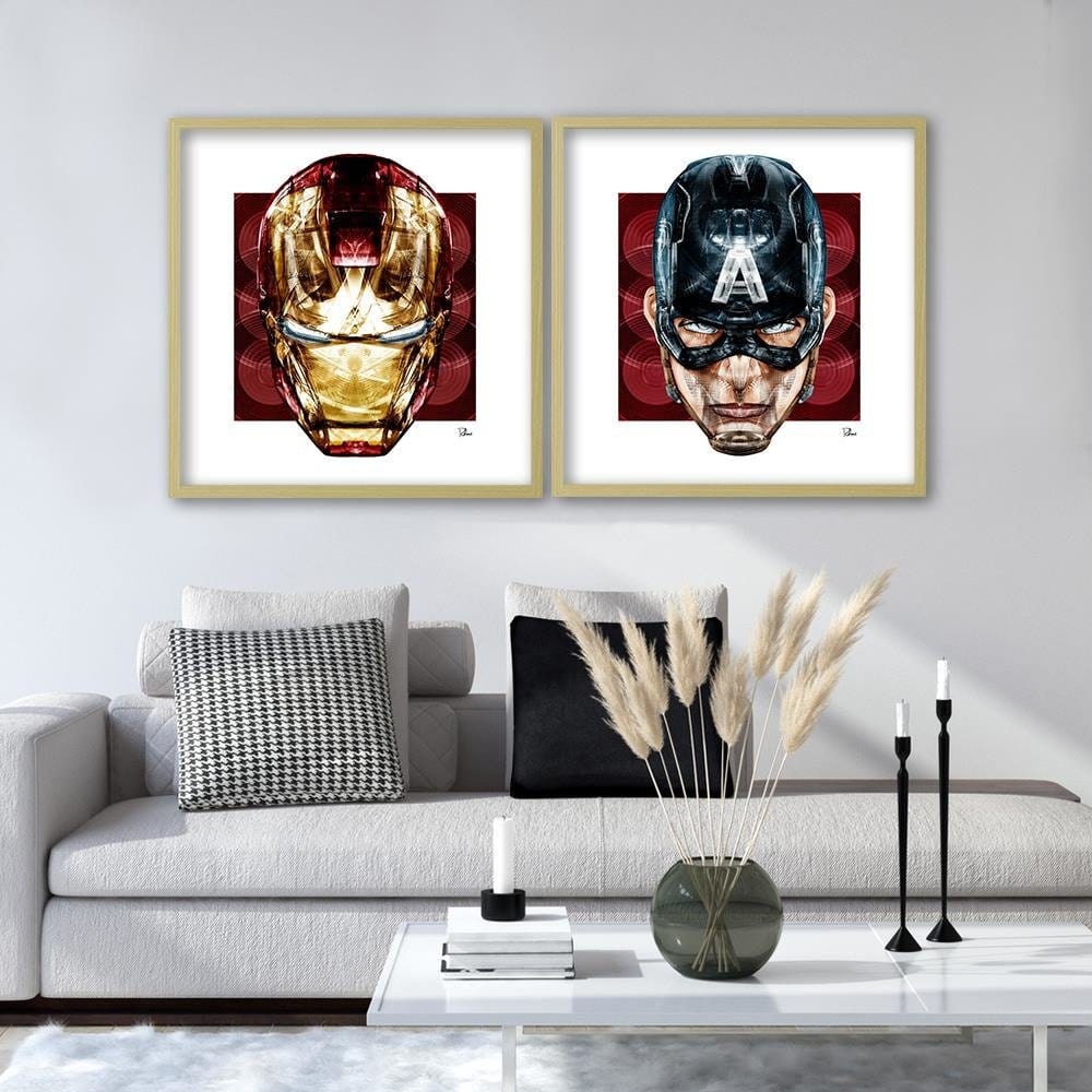 Glezna bēšā rāmī - Superhero America Home Trends DECO