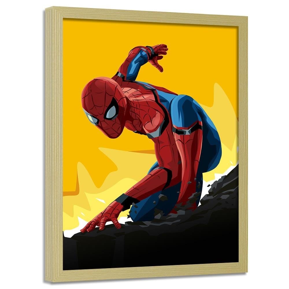 Glezna bēšā rāmī - Superhero Yellow Home Trends DECO