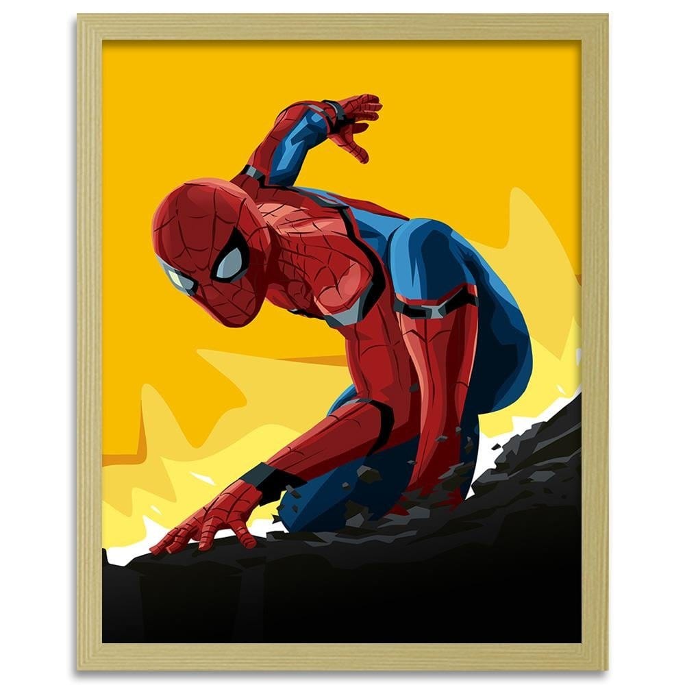 Glezna bēšā rāmī - Superhero Yellow Home Trends DECO