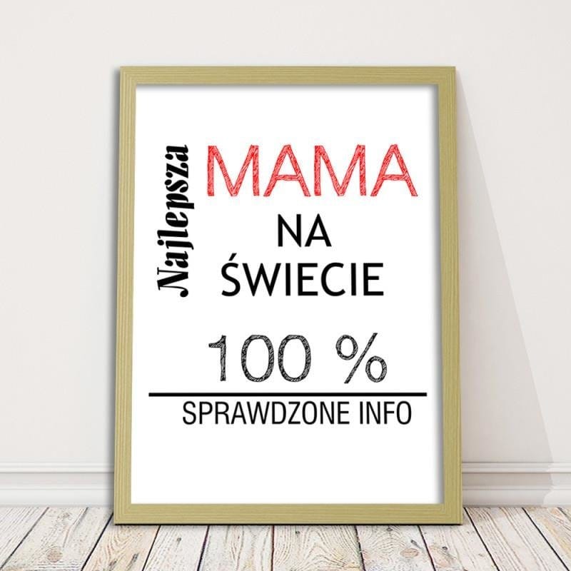 Glezna bēšā rāmī - The best mom in the world  Home Trends DECO