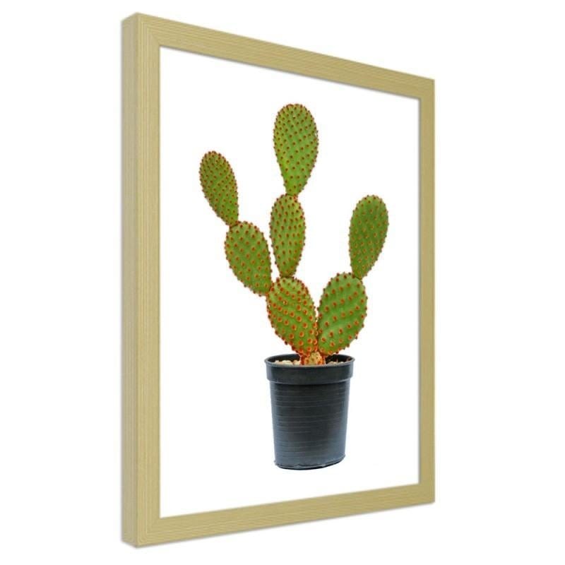 Glezna bēšā rāmī - The cactus in the pot Home Trends DECO