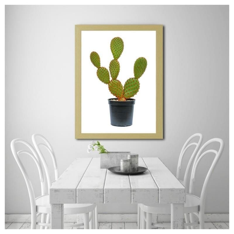 Glezna bēšā rāmī - The cactus in the pot Home Trends DECO