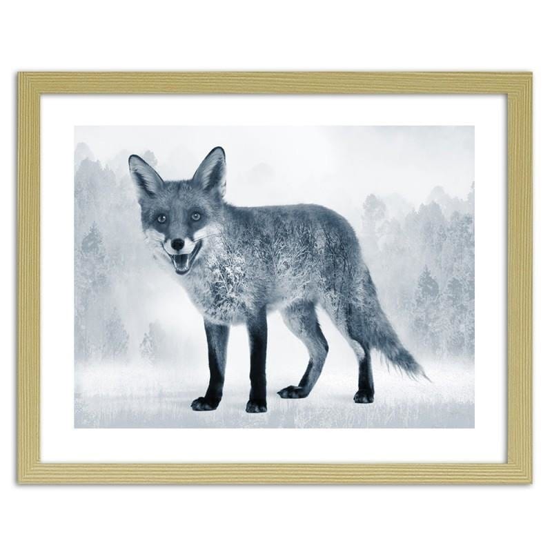 Glezna bēšā rāmī - The grey fox Home Trends DECO