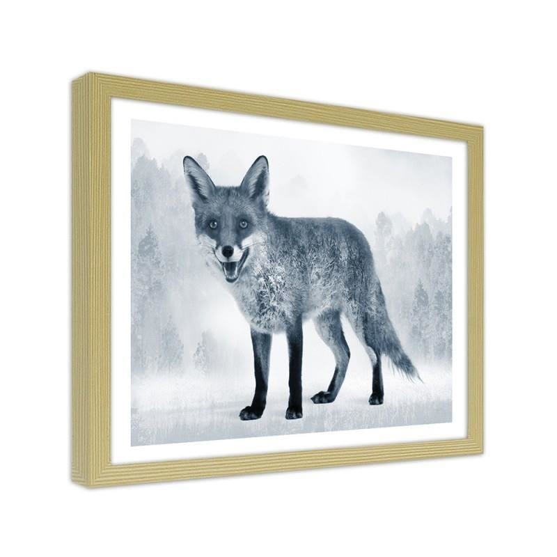 Glezna bēšā rāmī - The grey fox Home Trends DECO