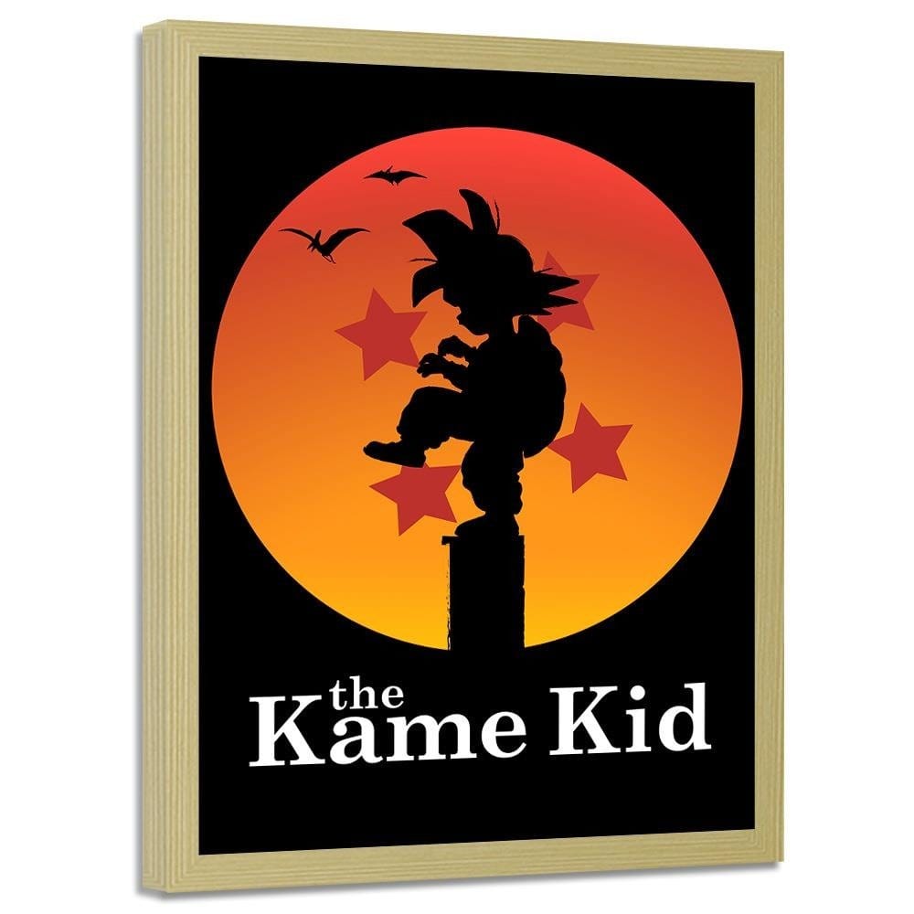 Glezna bēšā rāmī - The Kame Kid Orange Home Trends DECO