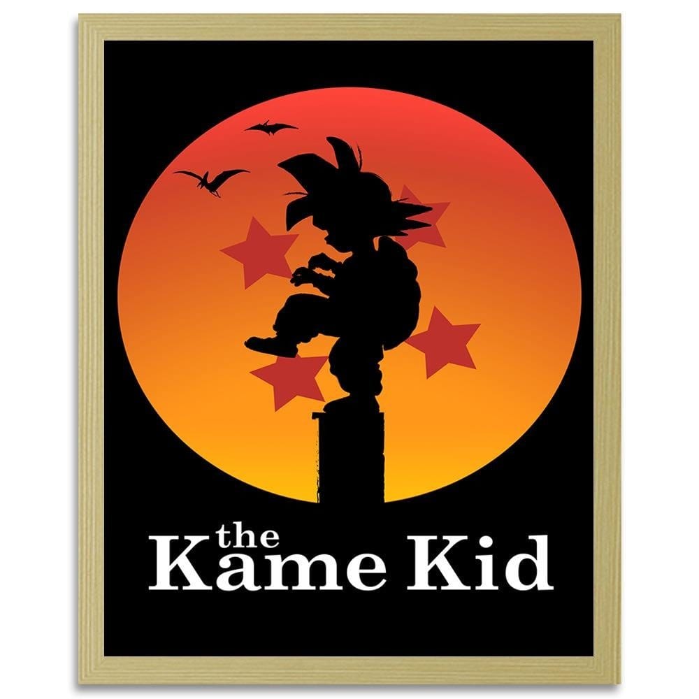 Glezna bēšā rāmī - The Kame Kid Orange Home Trends DECO
