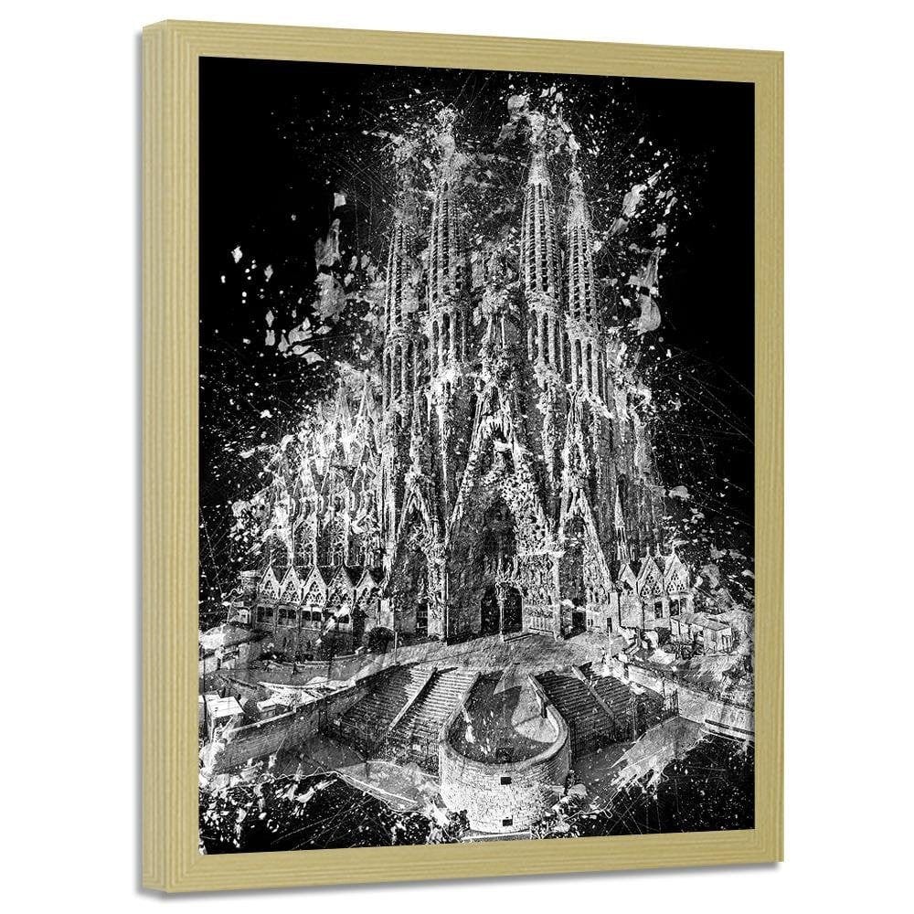 Glezna bēšā rāmī - The Sagrada Familia In Barcelona Home Trends DECO