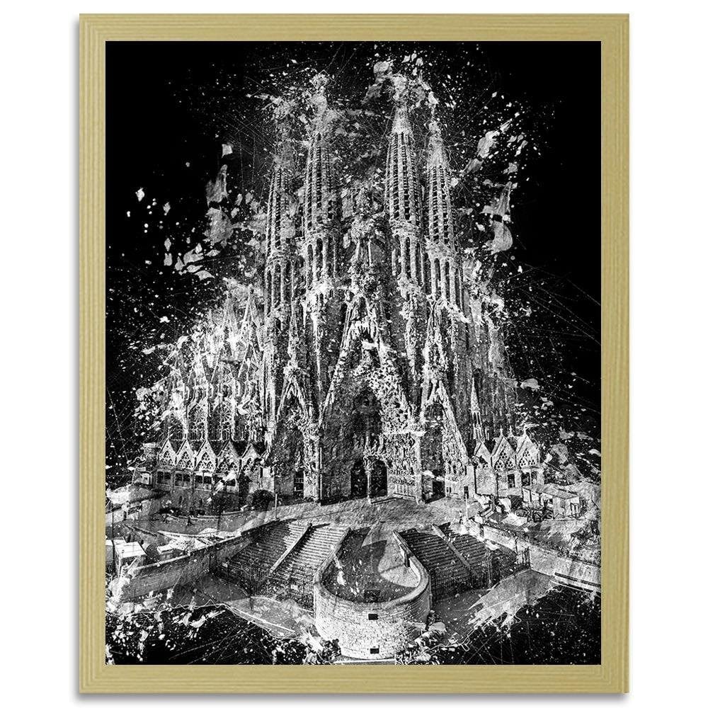Glezna bēšā rāmī - The Sagrada Familia In Barcelona Home Trends DECO