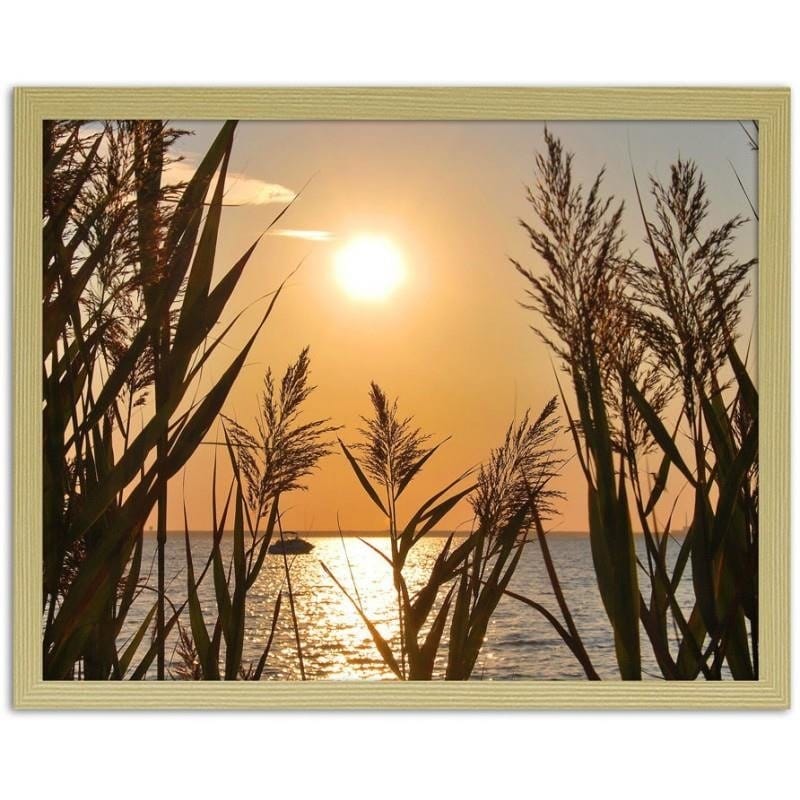 Glezna bēšā rāmī - The sunset at the lake Home Trends DECO
