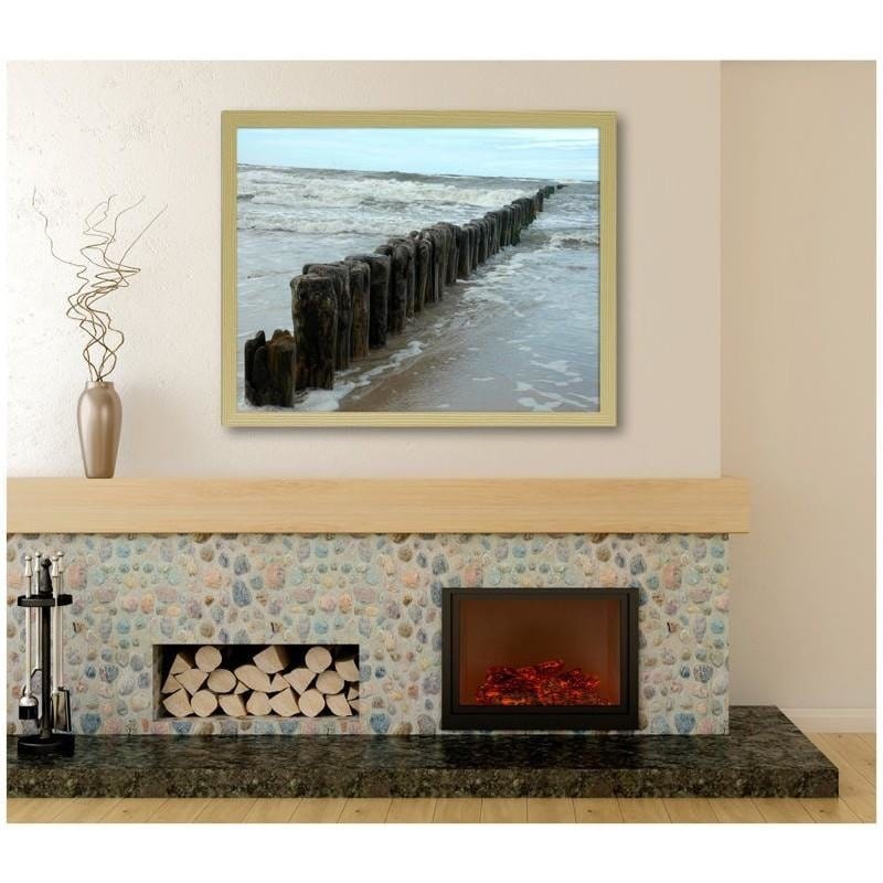 Glezna bēšā rāmī - The waves on the Baltic Sea Home Trends DECO