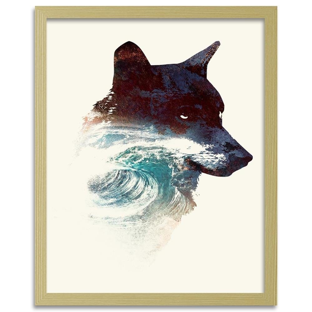 Glezna bēšā rāmī - The Wolf And The Waves Home Trends DECO
