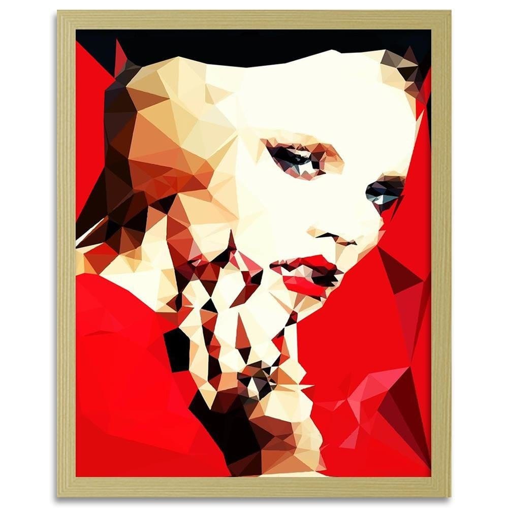 Glezna bēšā rāmī - The Woman In Red Home Trends DECO