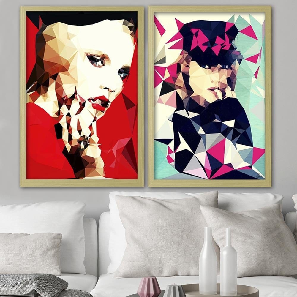 Glezna bēšā rāmī - The Woman In Red Home Trends DECO