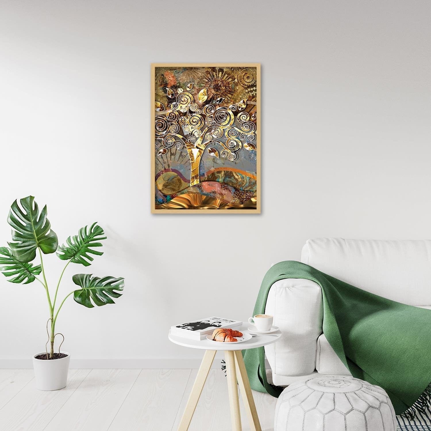 Glezna bēšā rāmī - Three Of The Love Klimt Home Trends DECO
