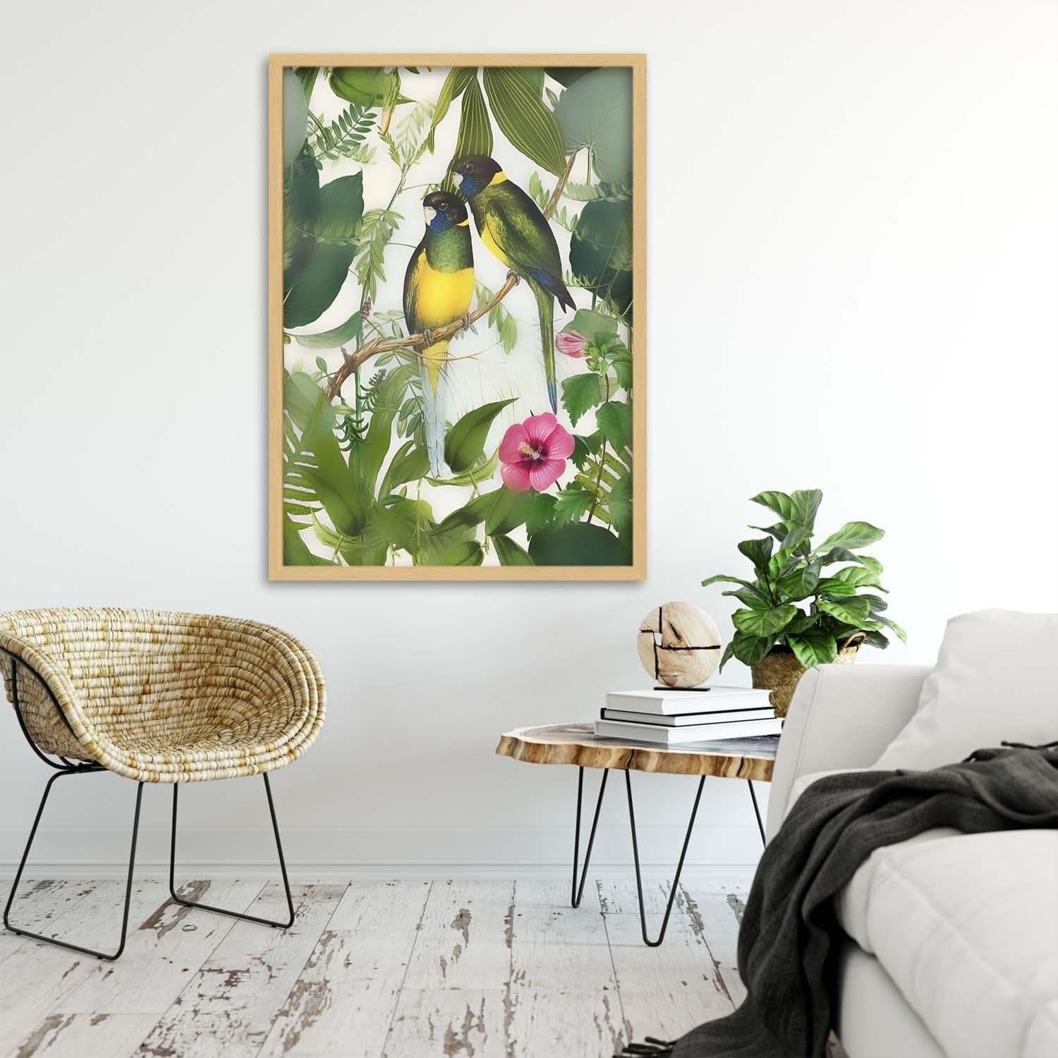 Glezna bēšā rāmī - Two Parrots Home Trends DECO