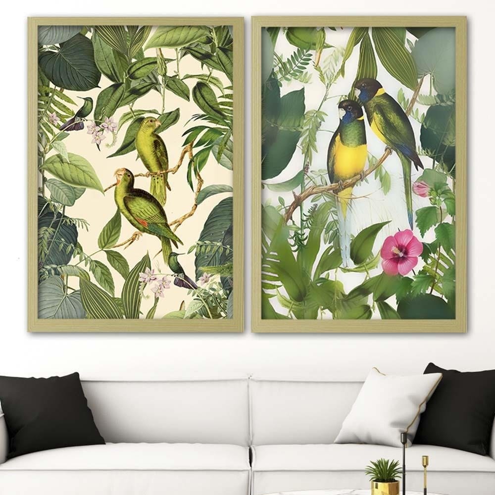 Glezna bēšā rāmī - Two Parrots Home Trends DECO