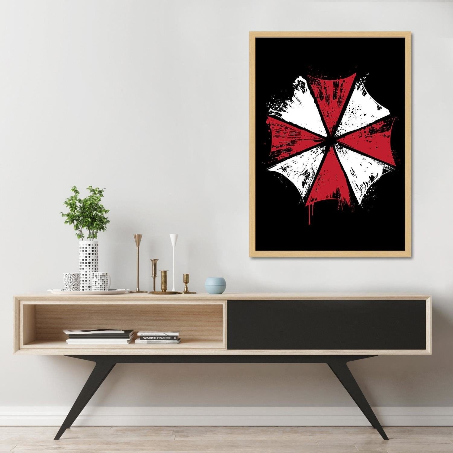 Glezna bēšā rāmī - Umbrella Corp Red Home Trends DECO