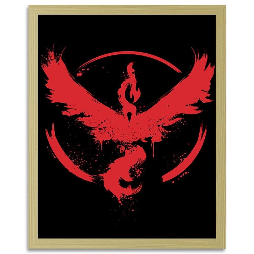Glezna bēšā rāmī - Valor Bird Red Home Trends DECO