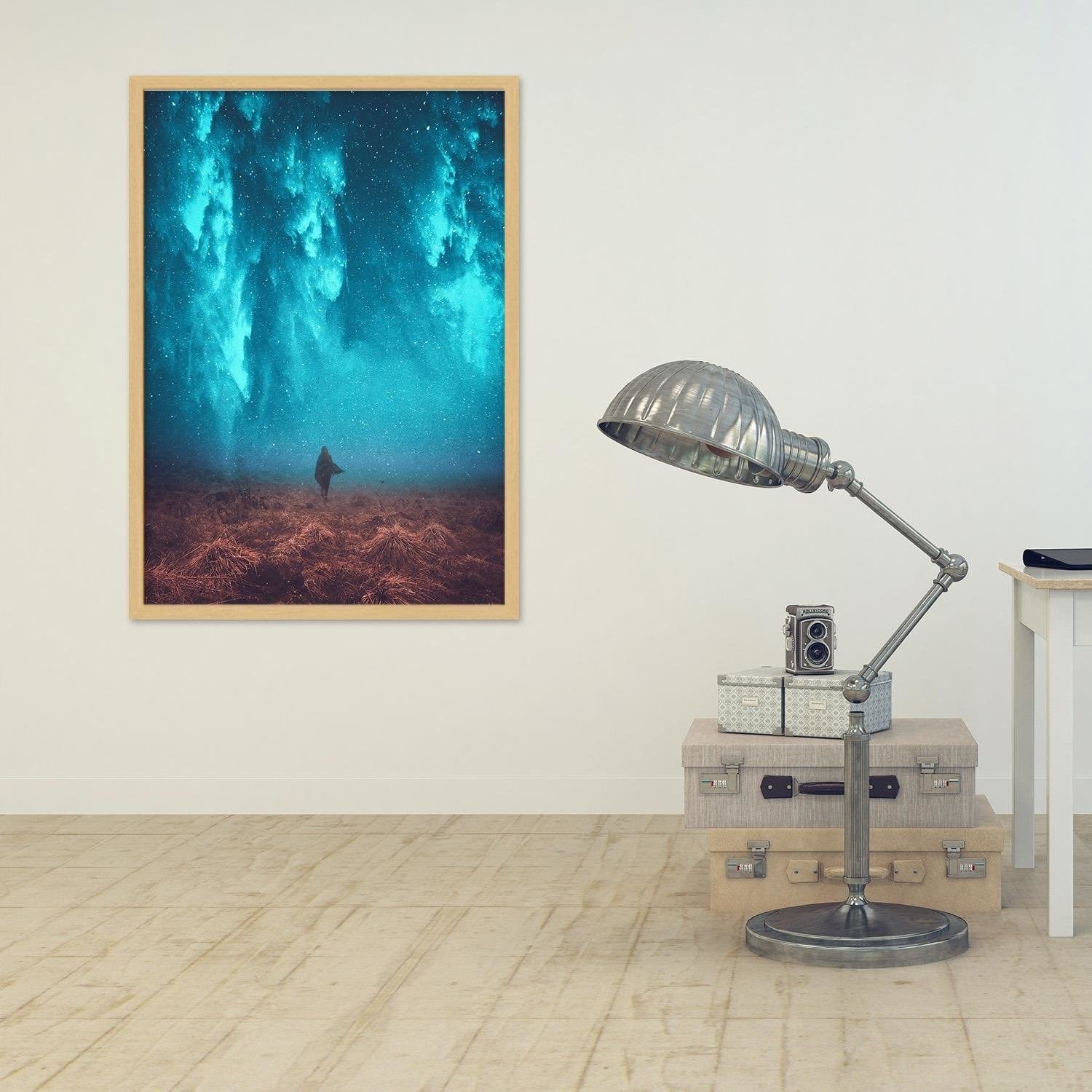 Glezna bēšā rāmī - Walk At Night Home Trends DECO