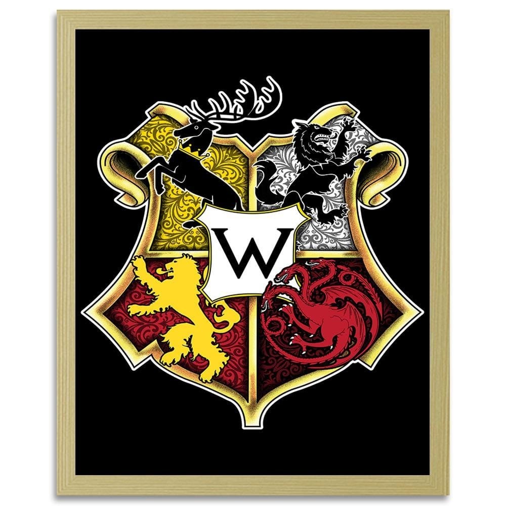 Glezna bēšā rāmī - Westeros School Home Trends DECO