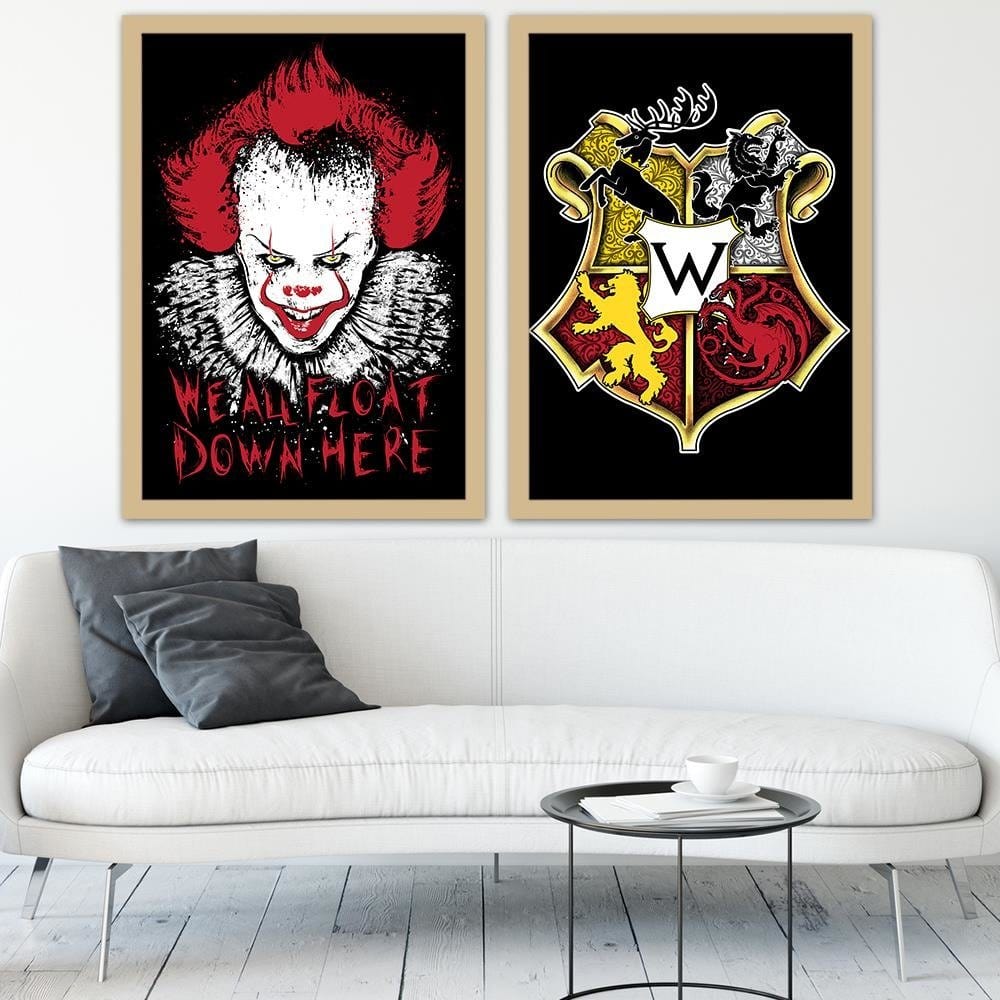 Glezna bēšā rāmī - Westeros School Home Trends DECO