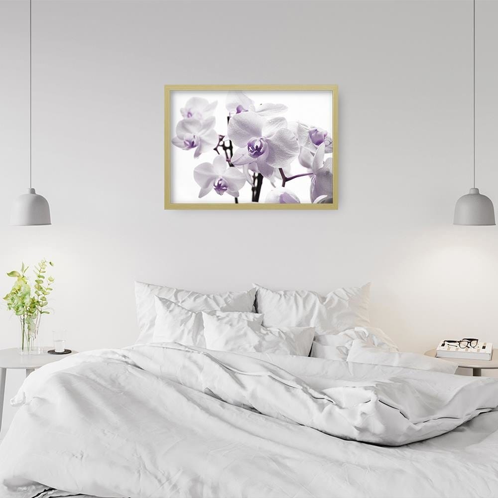 Glezna bēšā rāmī - White Orchid 3 Home Trends DECO