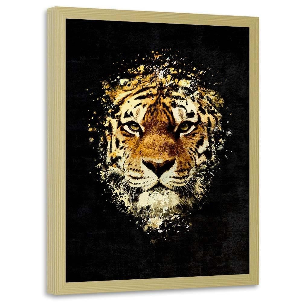 Glezna bēšā rāmī - Wild Tiger Home Trends DECO