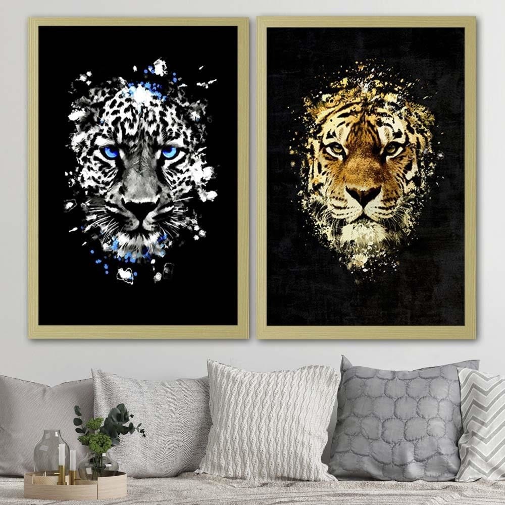 Glezna bēšā rāmī - Wild Tiger Home Trends DECO