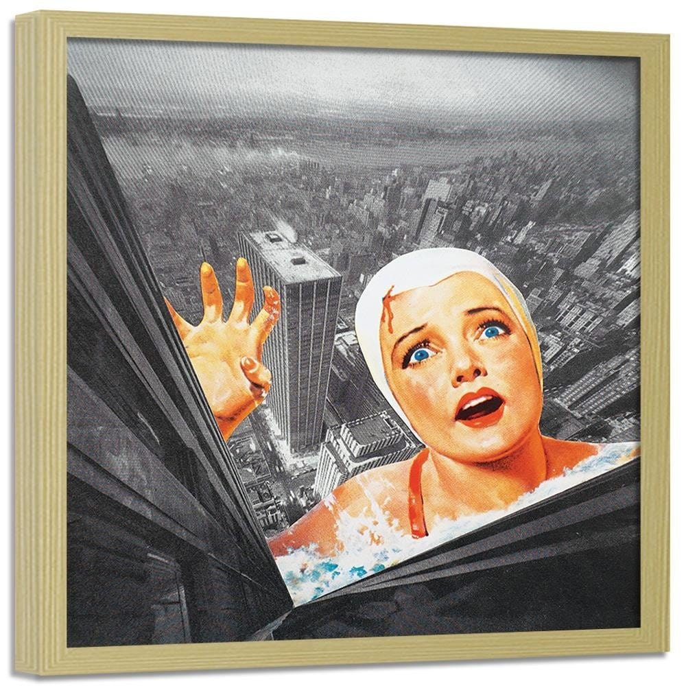 Glezna bēšā rāmī - Woman In Bonnet Home Trends DECO