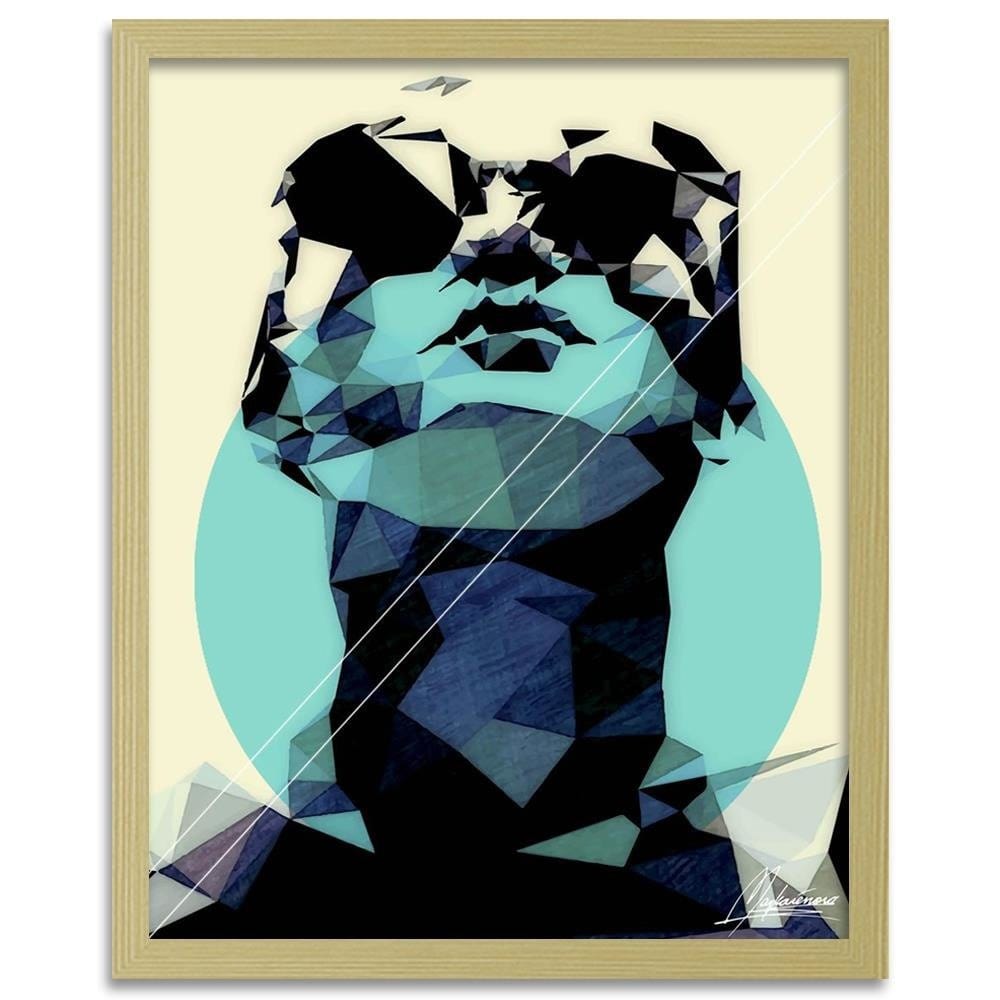 Glezna bēšā rāmī - Woman In Glasses 1 Home Trends DECO