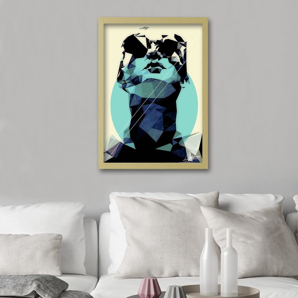 Glezna bēšā rāmī - Woman In Glasses 1 Home Trends DECO