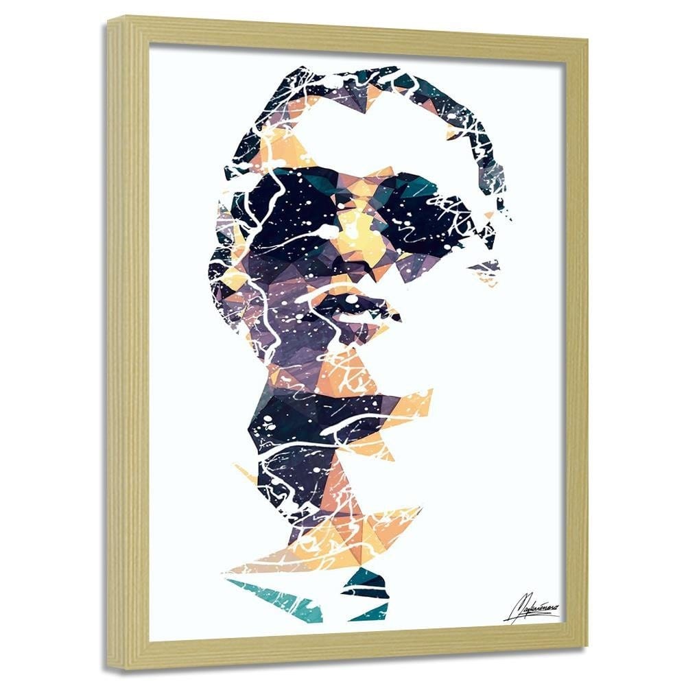 Glezna bēšā rāmī - Woman In Glasses Home Trends DECO