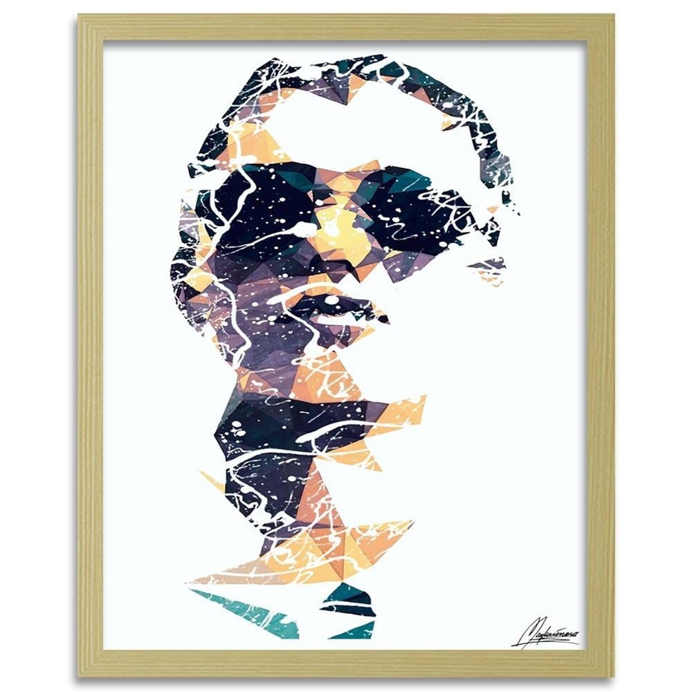 Glezna bēšā rāmī - Woman In Glasses Home Trends DECO