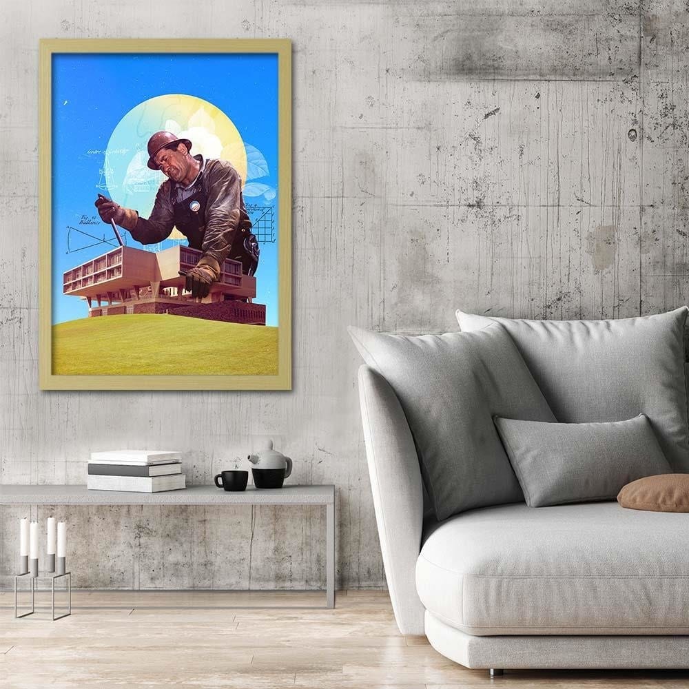 Glezna bēšā rāmī - Working Collage Home Trends DECO