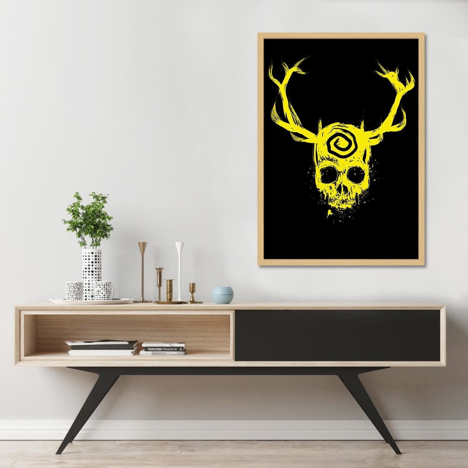Glezna bēšā rāmī - Yellow King Yellow Home Trends DECO