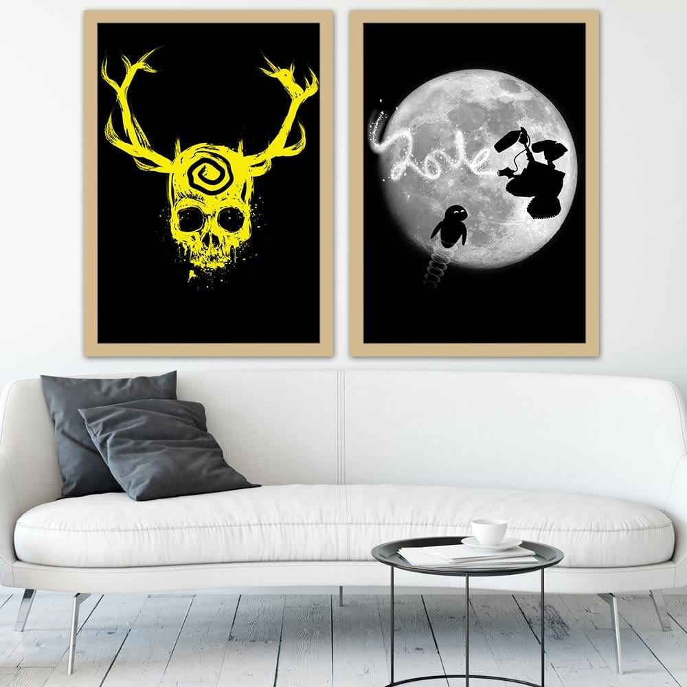 Glezna bēšā rāmī - Yellow King Yellow Home Trends DECO