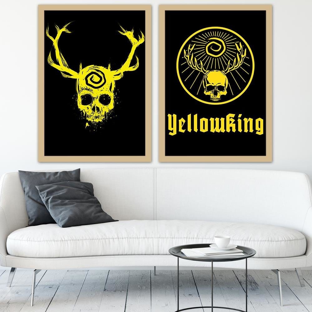 Glezna bēšā rāmī - Yellow King Yellow Home Trends DECO