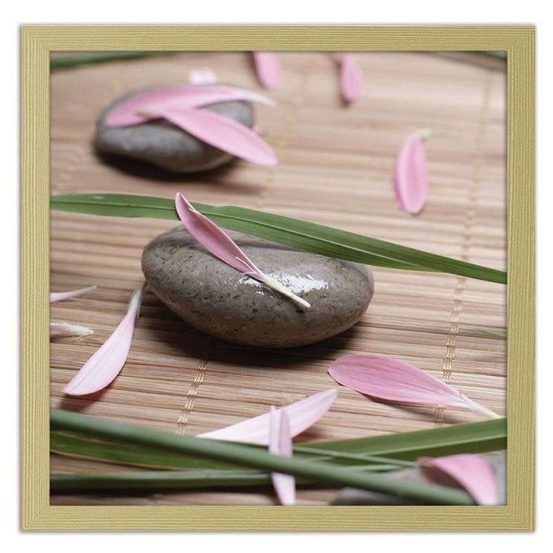 Glezna bēšā rāmī - Zen flower petals Home Trends DECO