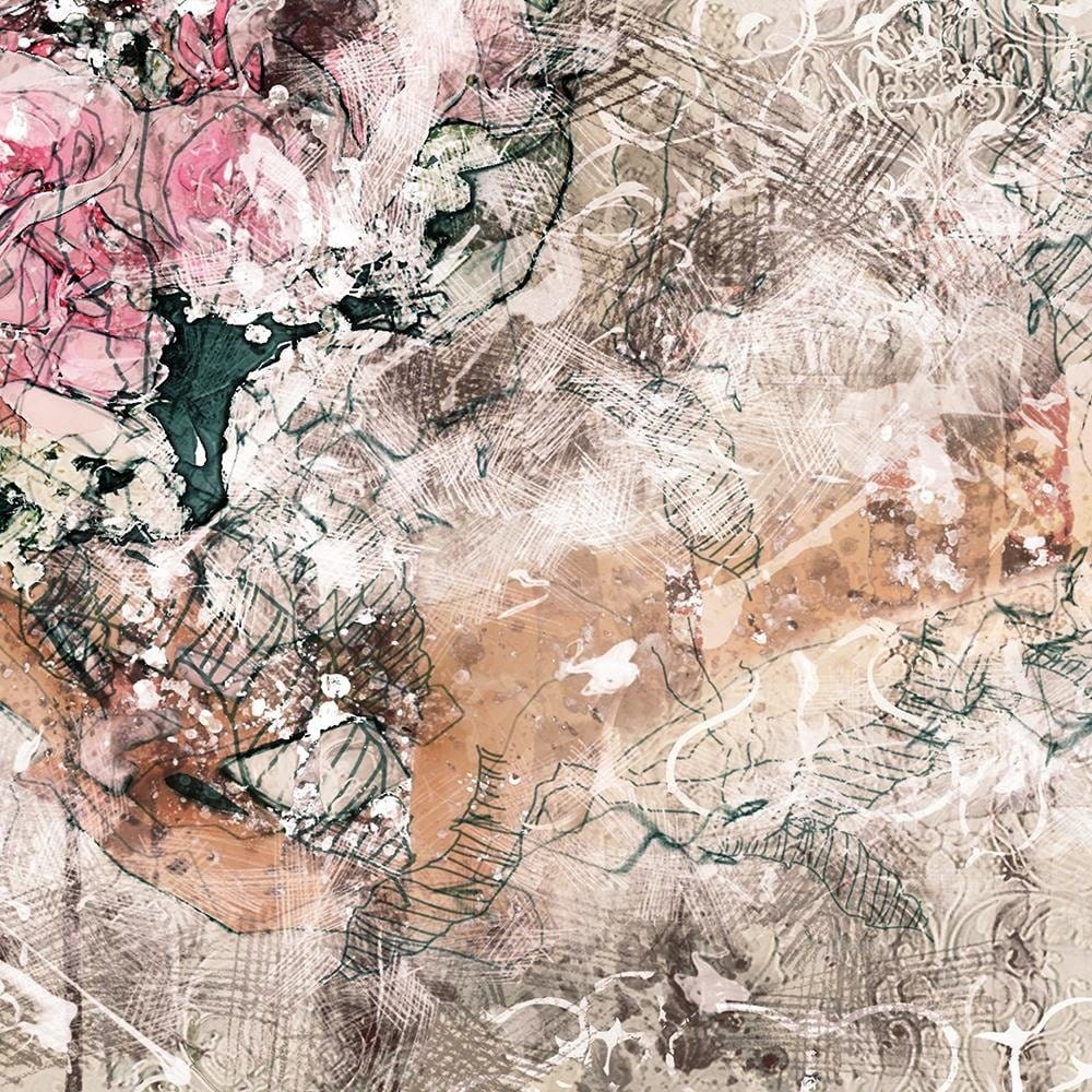 Glezna brūnā rāmī - A Bouquet Of Flowers Abstraction Home Trends DECO