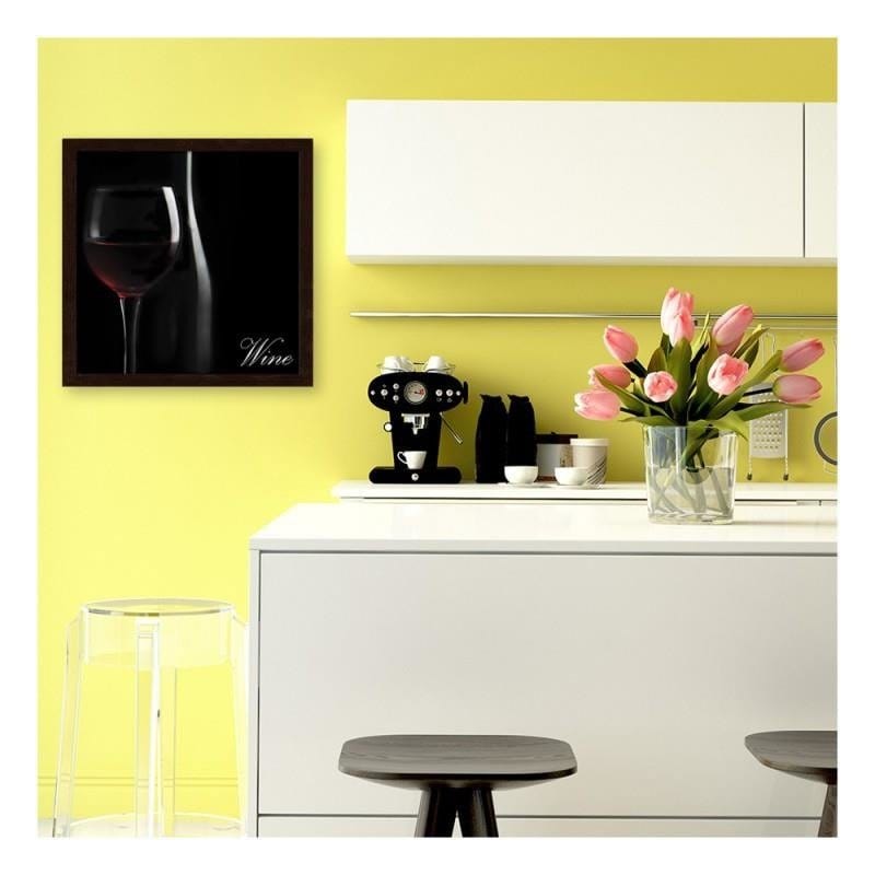 Glezna brūnā rāmī - A glass of red wine Home Trends DECO