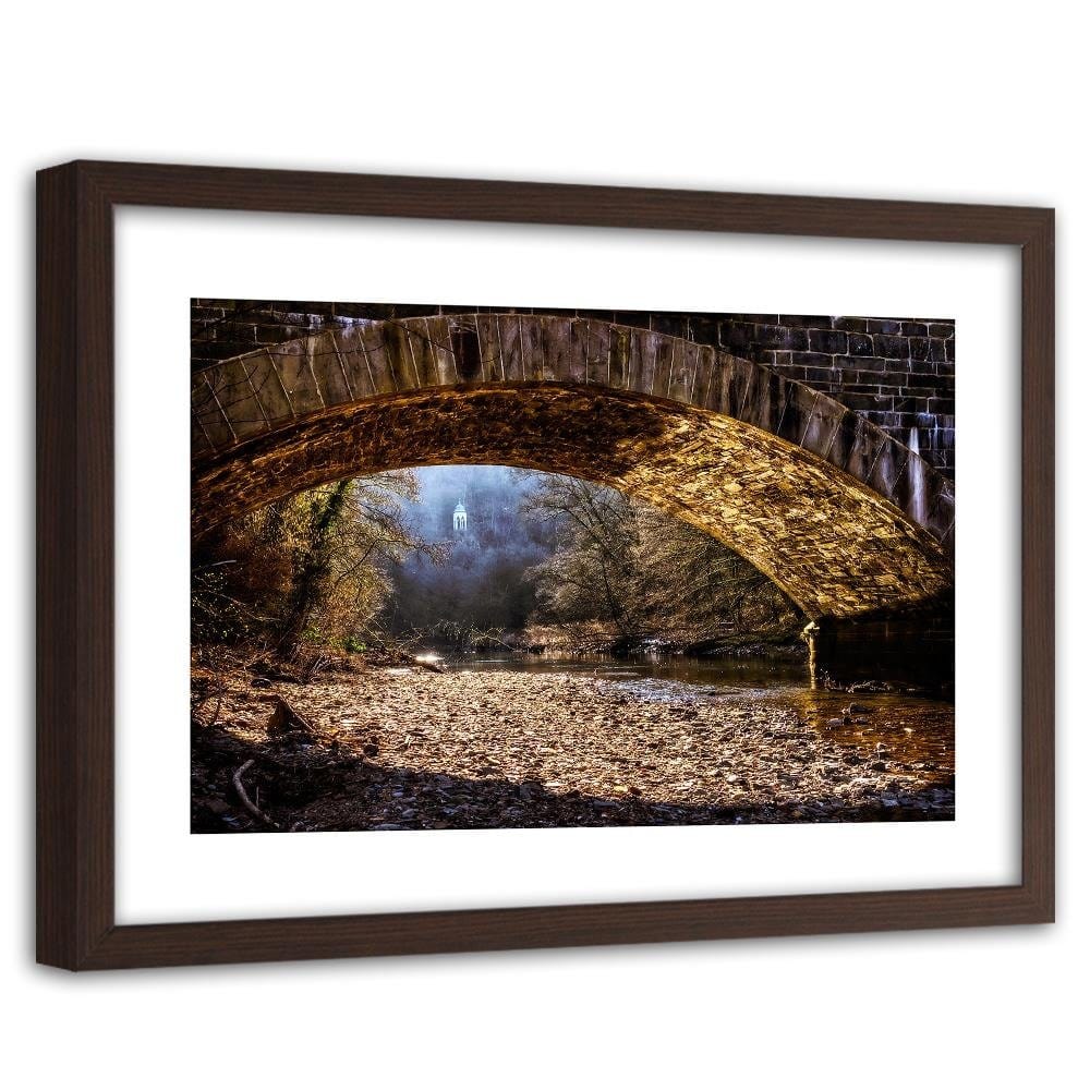 Glezna brūnā rāmī - A Mysterious Place Under The Bridge Home Trends DECO