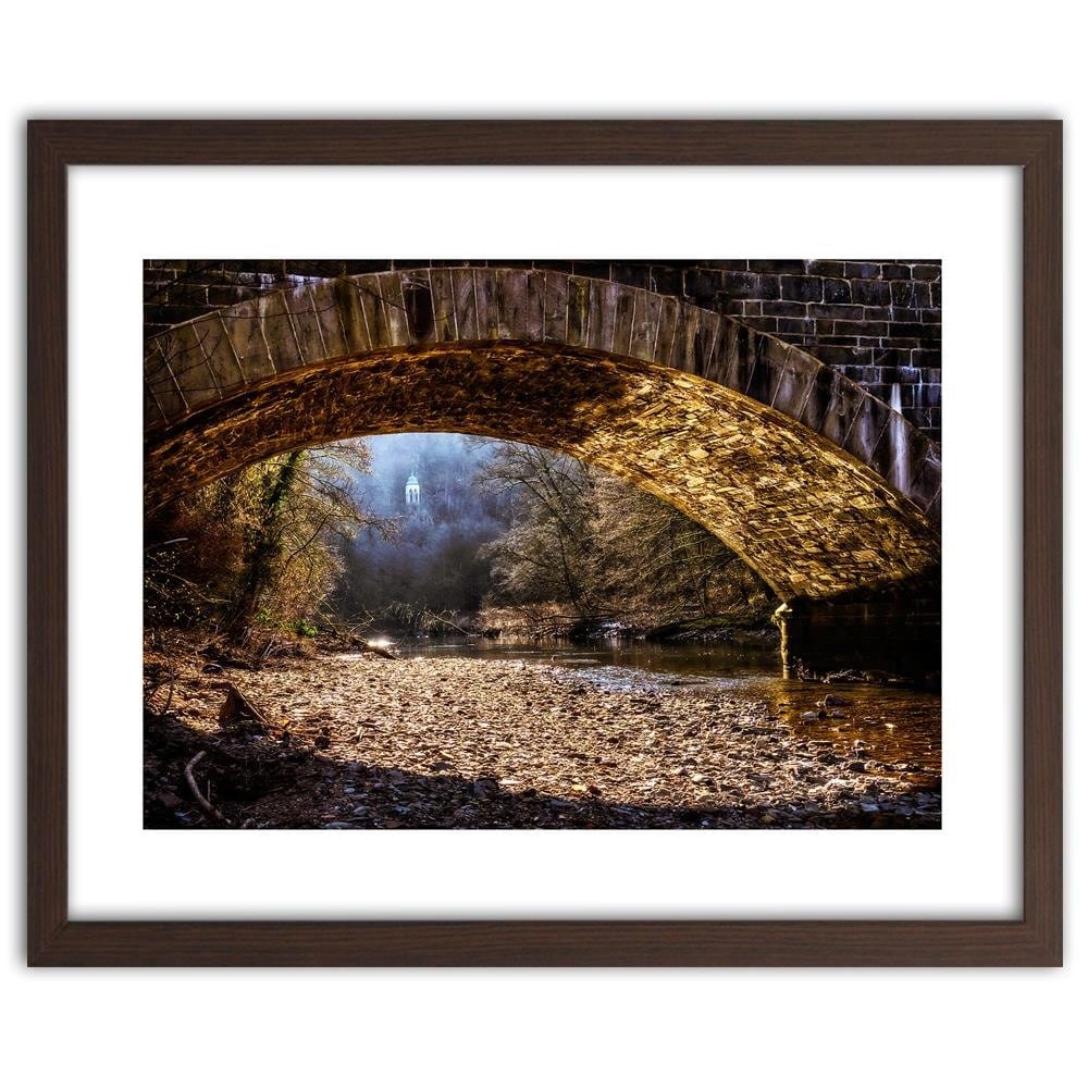 Glezna brūnā rāmī - A Mysterious Place Under The Bridge Home Trends DECO