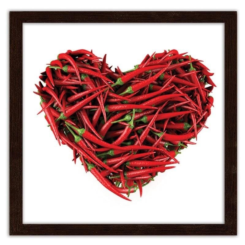 Glezna brūnā rāmī - A spicy heart Home Trends DECO