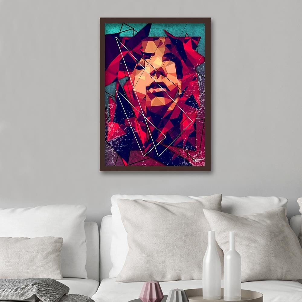 Glezna brūnā rāmī - A Woman's Face Home Trends DECO