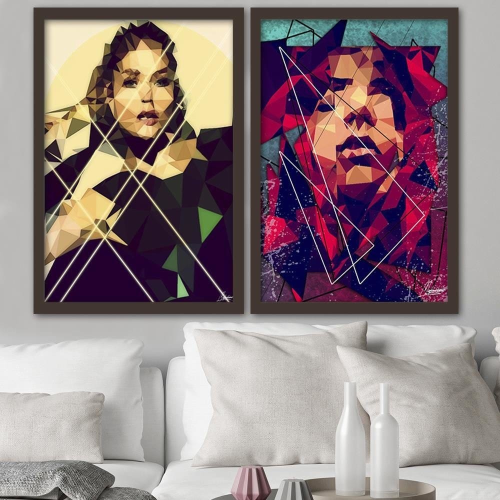 Glezna brūnā rāmī - A Woman's Face Home Trends DECO