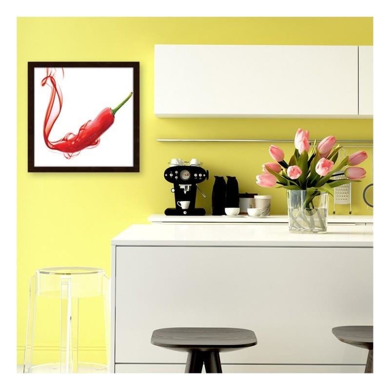 Glezna brūnā rāmī - Abstract chili pepper. Home Trends DECO